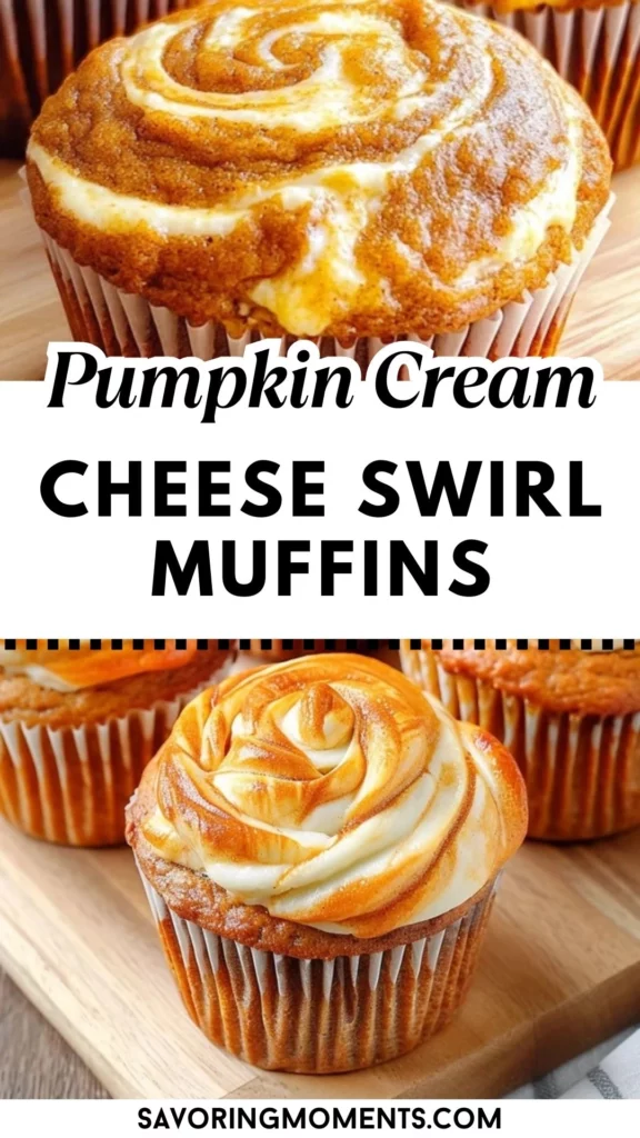 Pumpkin Cream Cheese Swirl Muffins Recipe for Fall