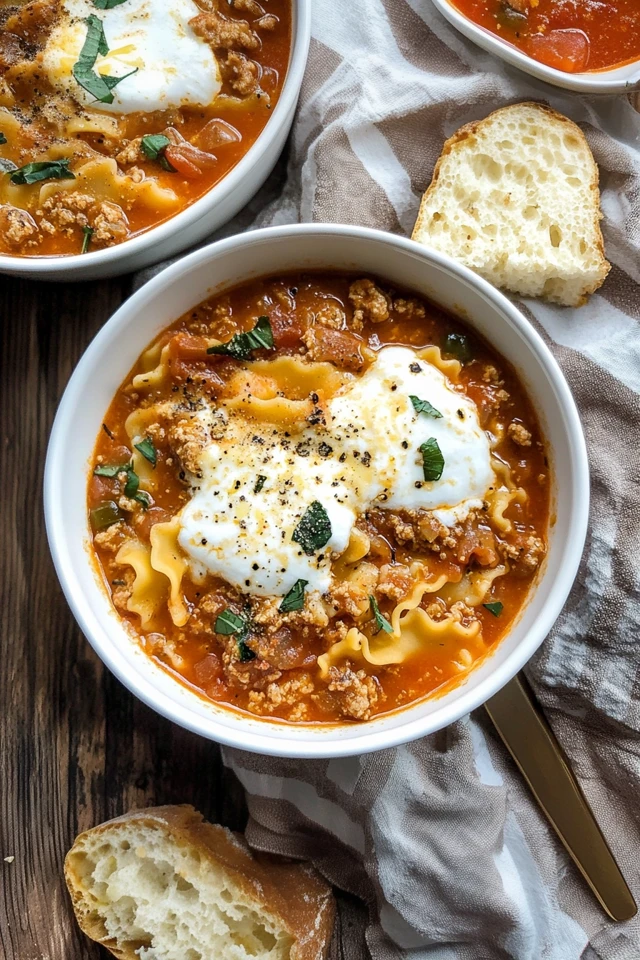 Easy One-Pot Lasagna Soup for Comfort Food Lovers