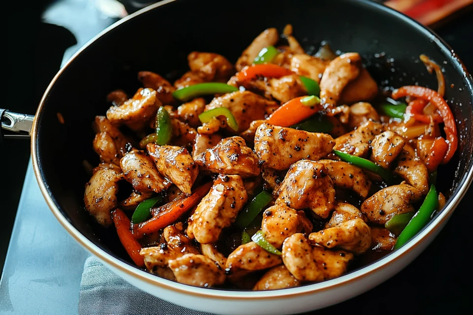 Easy Black Pepper Chicken in a Rich Pepper Sauce