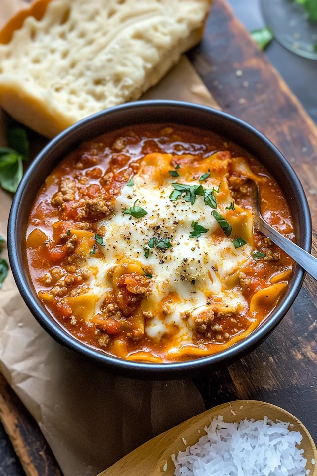 Easy One-Pot Lasagna Soup for Comfort Food Lovers