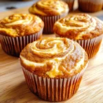 Pumpkin Cream Cheese Swirl Muffins Recipe for Fall