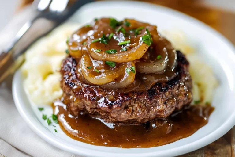 Savory Hamburger Steak with Onions and Brown Gravy