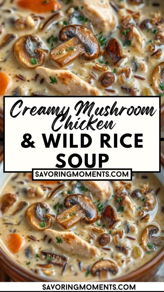 Creamy Mushroom Chicken & Wild Rice Soup for Cozy Nights