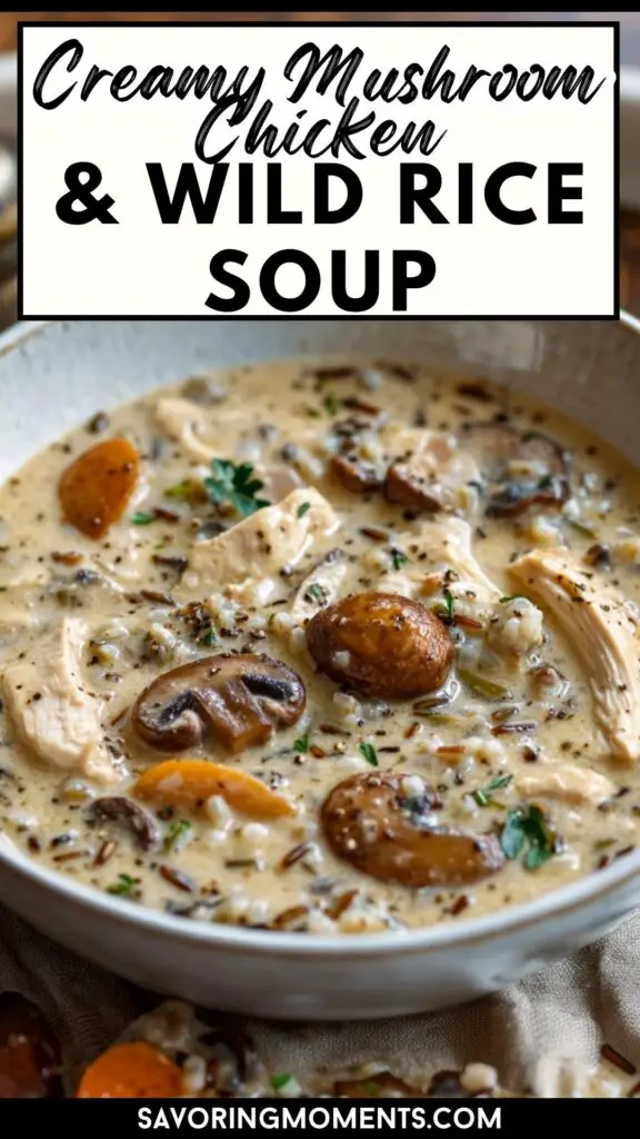 Creamy Mushroom Chicken & Wild Rice Soup for Cozy Nights