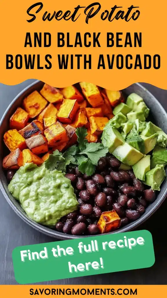 Sweet Potato and Black Bean Bowls with Avocado Lime Dressing - Savoring ...