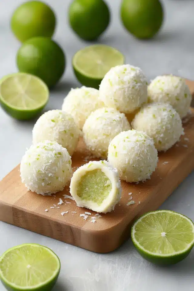 Lime Ruffles Key Lime Truffles - Savoring Moments