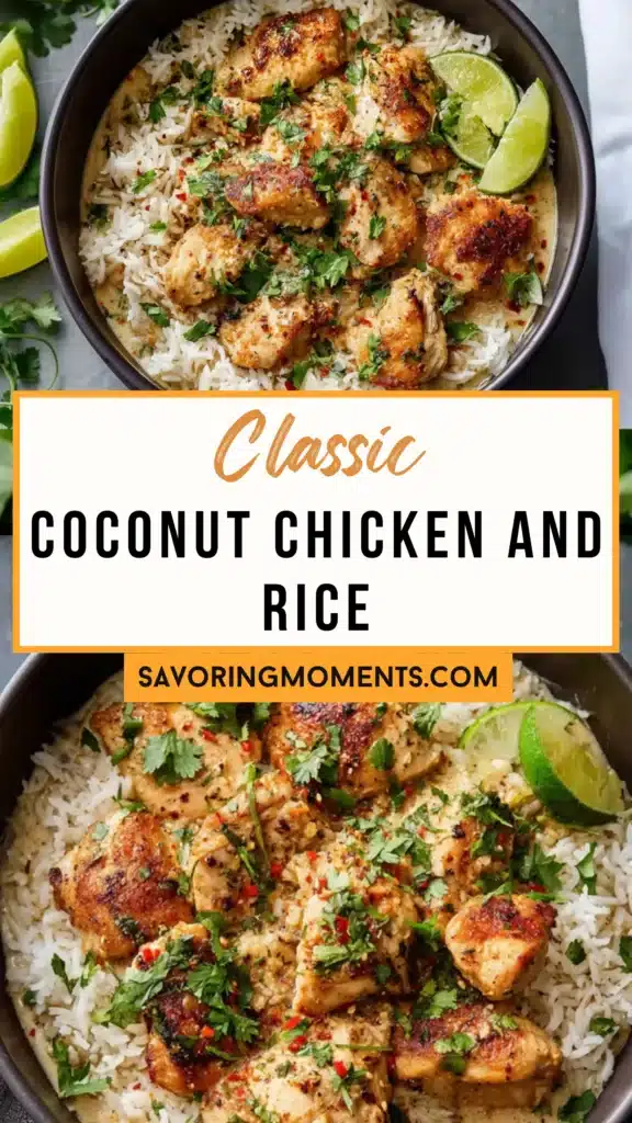 Coconut Chicken and Rice - Savoring Moments