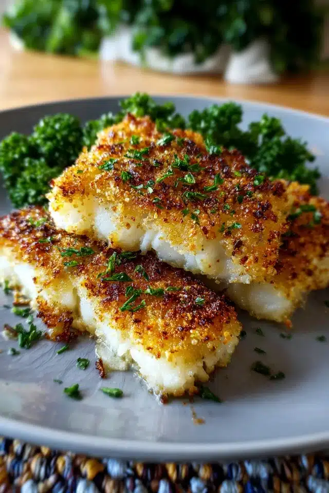 Parmesan Crusted Cod - Savoring Moments