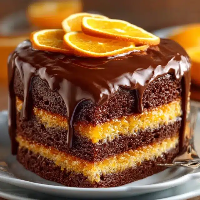 Chocolate Orange Layer Cake with Ganache - Savoring Moments