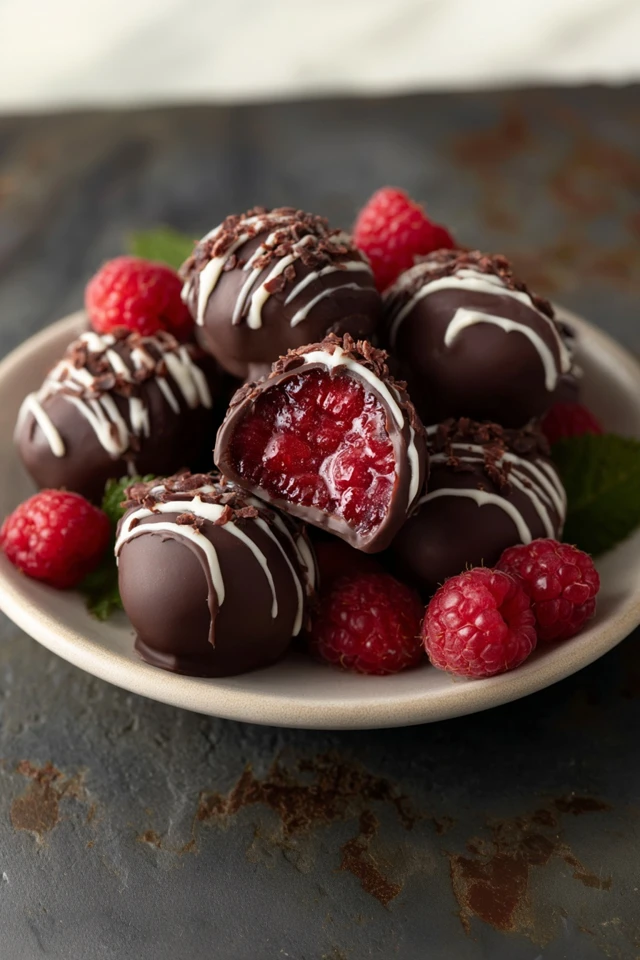 Chocolate Covered Raspberries - Savoring Moments
