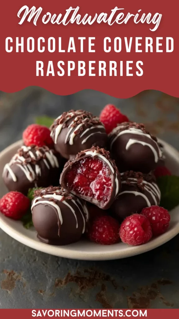 Chocolate Covered Raspberries - Savoring Moments