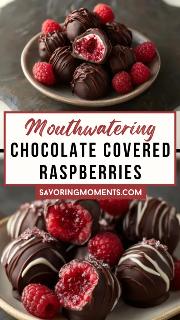 Chocolate Covered Raspberries - Savoring Moments