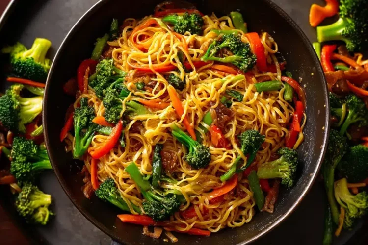 Garlic Butter Noodle Stir Fry - Savoring Moments