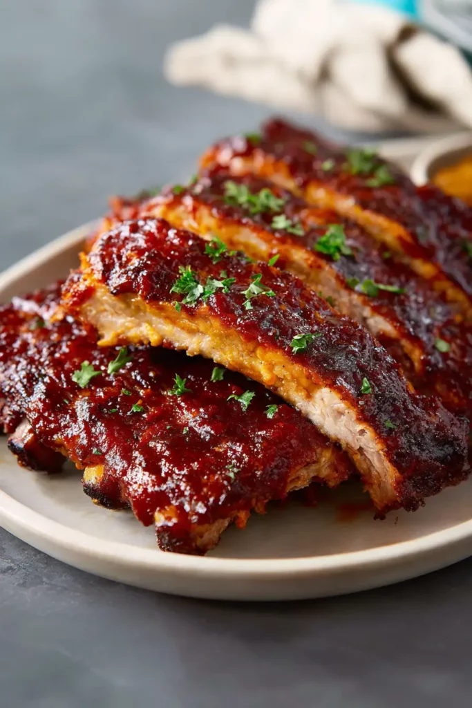 Homemade Slow Cooker BBQ Ribs - Savoring Moments